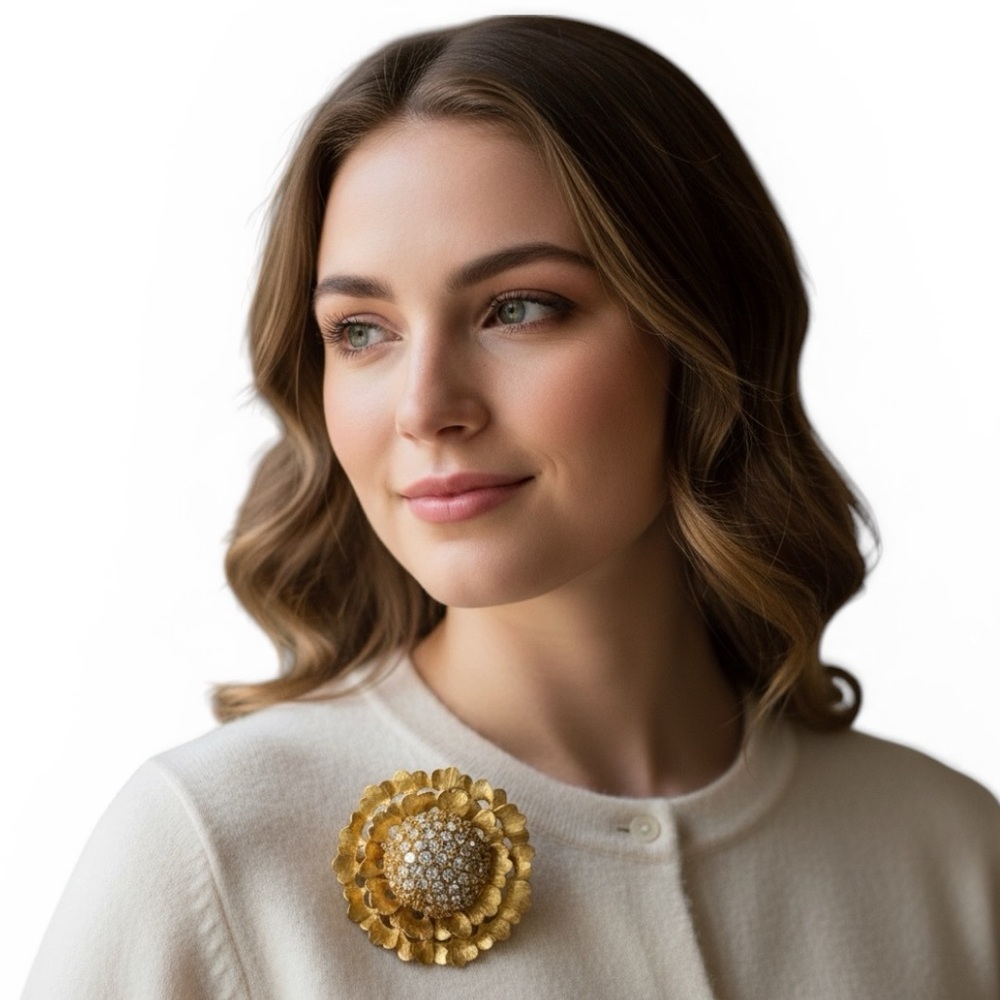 Sunflower Brooch